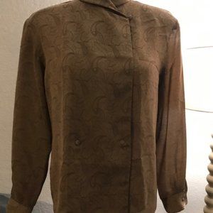 Rena Rowan Shirt Long Sleeve Dbl Breasted Collar